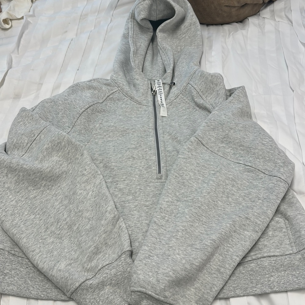 Lululemon oversized half-zip hoodie light gray